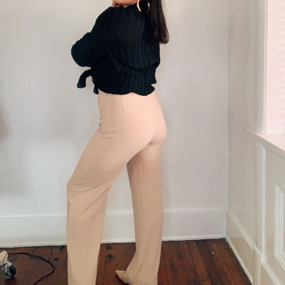 Max Mara Cream Tan Trousers - Picture 3 of 4